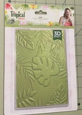 Crafter’s Companion 3D Effect Embossing Folder Tropical Plants Leaves - Aloha