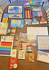 Lot Of 25 Homeschool Math Bundle   K  5 Manipulatives Games Place Value Fractions