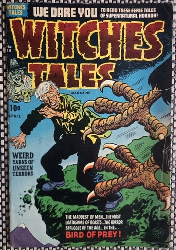 Witches Tales #18 1953 Harvey Horror No Haunted Thrills The Unseen FOREIGN READ