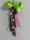 Strawberry Sunny Angel bag charm Key Chain Gingham Ribbon Bow Tassel — photo 1