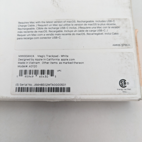Apple Magic Trackpad USB-C White A3120 MXK93AM/A - Picture 7 of 7