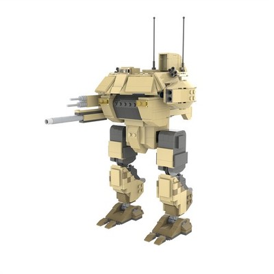 Medium Battle Mechanized Walker Bipedal Combat Mech 752PICS Model