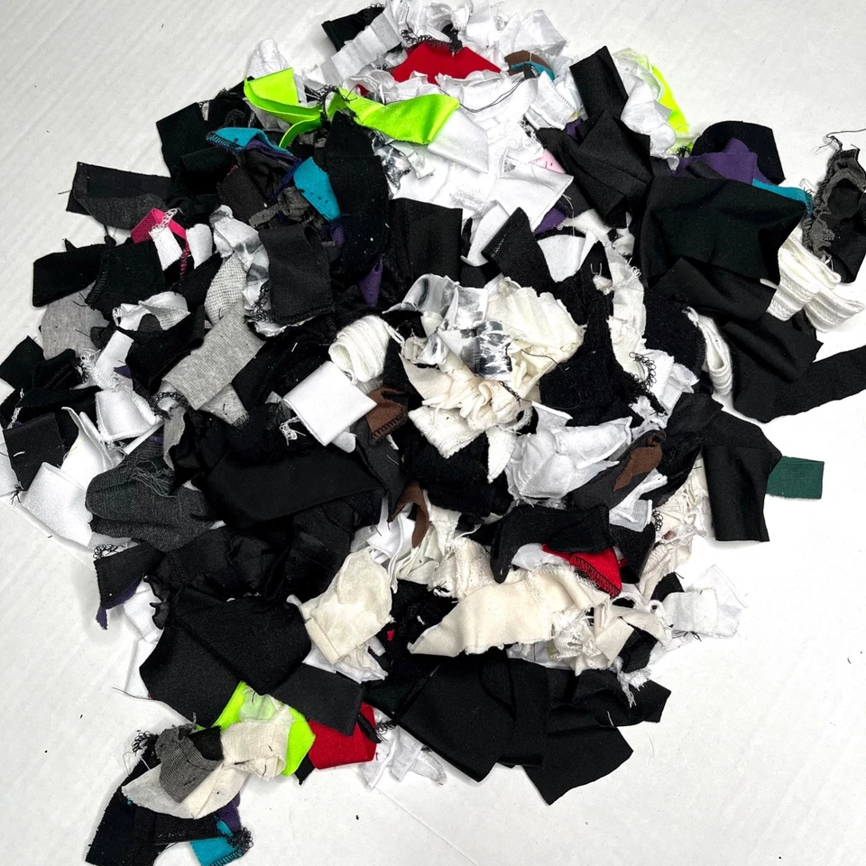 1# Small Fabric Scraps for Sewing Scrapbooking Crafts Plush Stuffing Collage LOT - Image 2 of 4