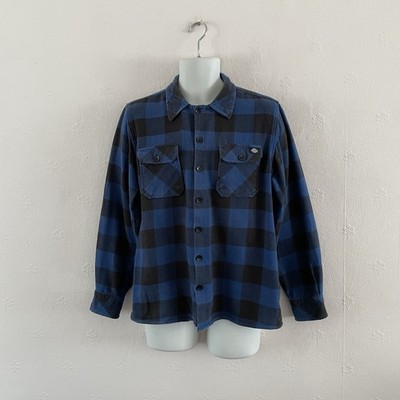 DICKIES FLANELLHEMD - L - MARINEBLAU KARIERT - KARIERT