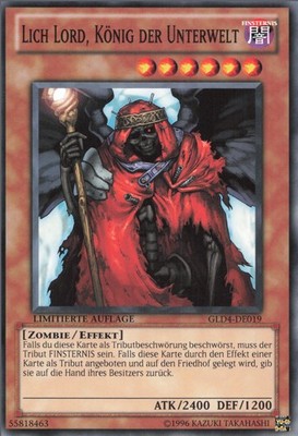 YuGiOh Lich Lord, König der Unterwelt GLD4-DE019 Common EX unl.