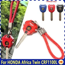 For HONDA Africa Twin CRF1100L Key Cover Braided Rope Keyring Metal Keychain