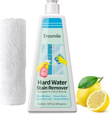 Hard Water Stain Remover, Shower Glass & Shower Door Cleaner, Removes Calcium Bu