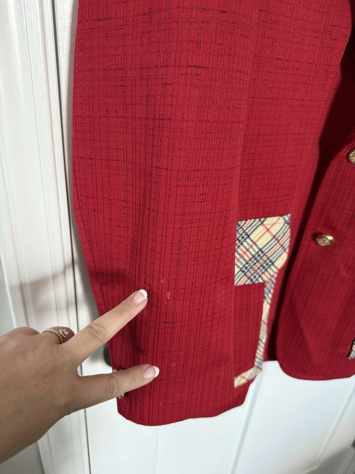 Blazer Sportsman Knits Richman Brothers 42L rojo de colección años 70 Foto 4 de 4