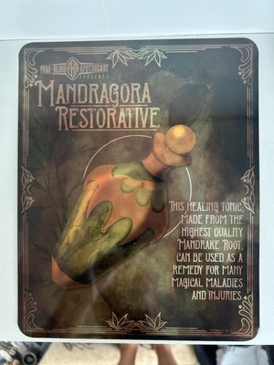 Mandragora restauratives Blechschild aus dem Zaubererkoffer Harry Potter