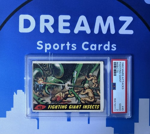 1962 Topps Mars Attacks #45 Fighting Giant Insects — PSA 2