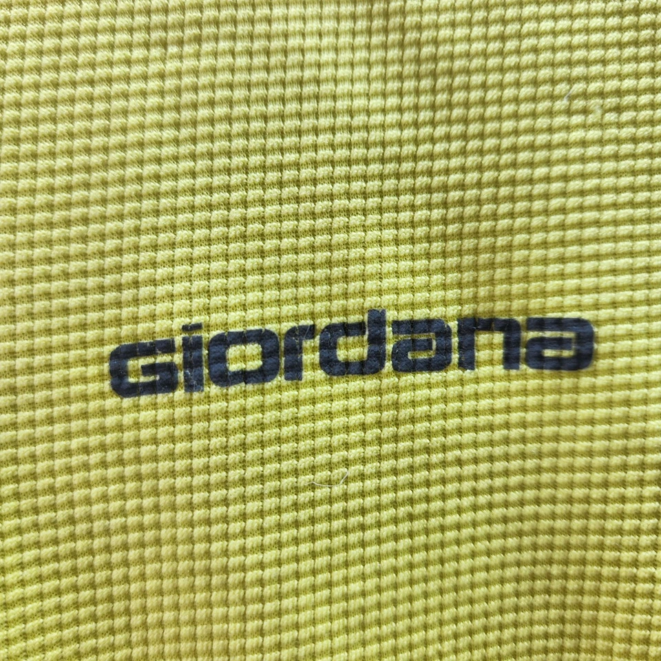 Jersey de Ciclismo Giordana Amarillo Negro Blanco Hecho en Italia Hombre Mediano 3/4 Cremallera Foto 4 de 4