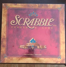 Scrabble Crossword Game Collector's Edition 50th Anniversary, Sealed, New in Box