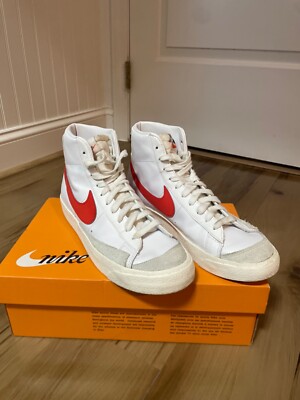 Nike Blazer MID  77 White Red Men s Sz 10 