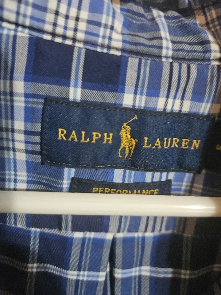 Ralph Lauren Niños Pequeña 8 Camisa Cuello S/S Azul Cuadros NNT Bttn Abajo Pkt Pony 9161☆ Foto 4 de 4
