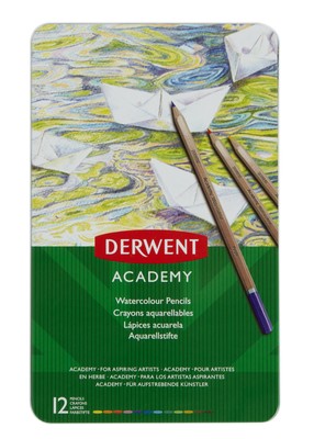 Stift -farben Aquarell Derwent Academy 12 Stück