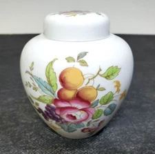 Vintage Spode Floral Fruit  K 1082 Ginger Jar England Bone China