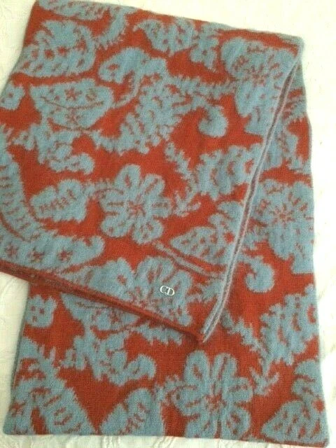 Neuf écharpe femme authentique Dior laine et écharpe longue angora 690,