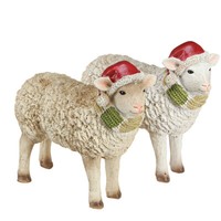 Weihnachtsdeko Figuren Schaf Mit MüTze Und Schal, Detailreiche Tischdeko,