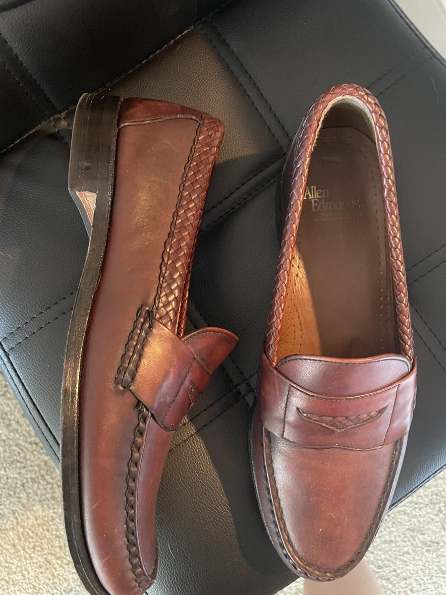 Allen Edmonds Kirkwood Beefroll Penny Loafers Brown Leather Mens 11D Ivy Style main image 3