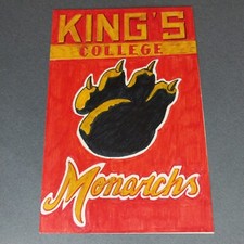 Kings College Monarchs Wilkes-Barre Pennsylvania 4x6 Scrapbook Shadowbox Artwork