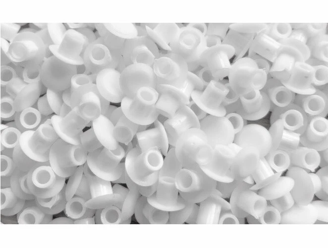 SCARFELL 40 x 5mm DRILL HOLE COVER CAPS BLANKING CABINET FURNITURE KITCHEN CUPBOARD WHITE