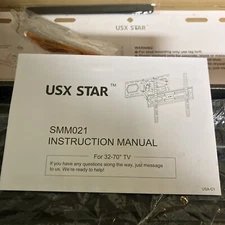 USX-Star Full Motion TV Wall Mount for Most 32-70 inch TVs SMM021 Max 99lbs Stud