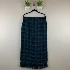 WOMEN'S CALVIN KLEIN WOVEN SHAWL WRAP SCARF NAVY TURQ BLACK GREEN 23 X 74"