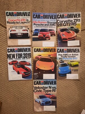Car and Driver Magazine 2018 1/2 Years Subscription June-Dec (7) Lot  DEAL