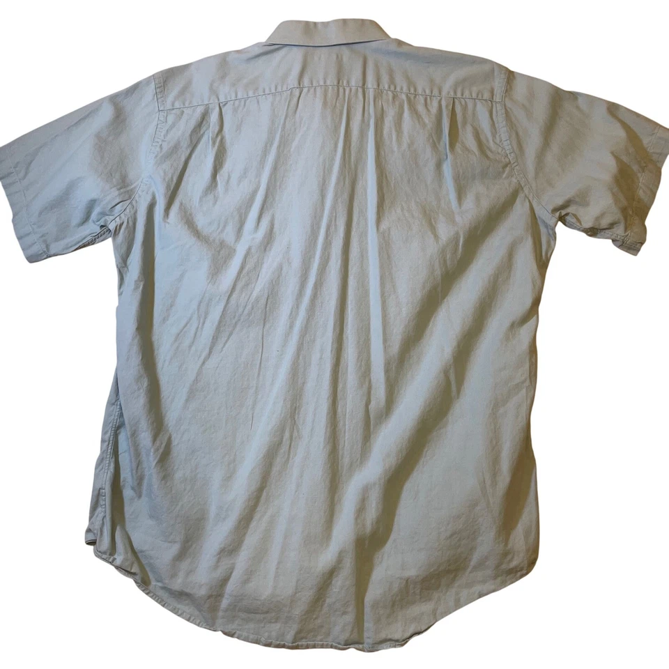 Camisa de vestir Nordstrom Rack manga corta con botones ajuste verde para hombre 17 1/2 Foto 2 de 4