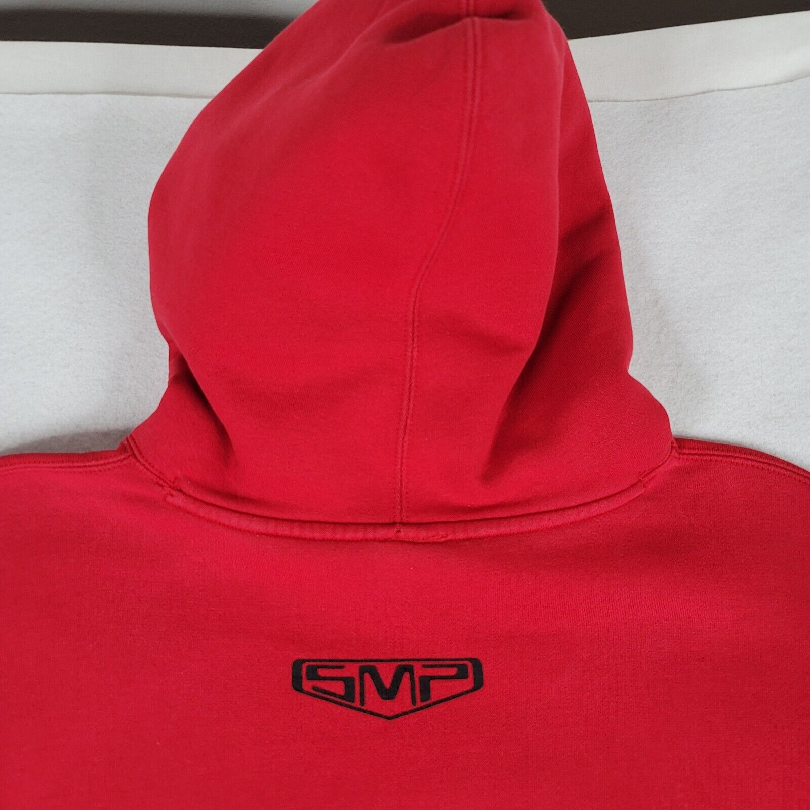 Vintage SMP Hoodie Sweatshirt Mens Medium Red Bla… - image 8