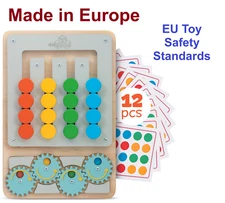 deMoca Wooden Sorter Puzzle Toy for Toddlers – Montessori Toys for 1 year and Up