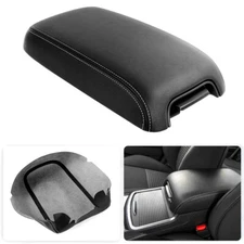 Fits 2011-2022 Chrysler 300 Leather Center Console Lid Armrest Cover Gray Stitch