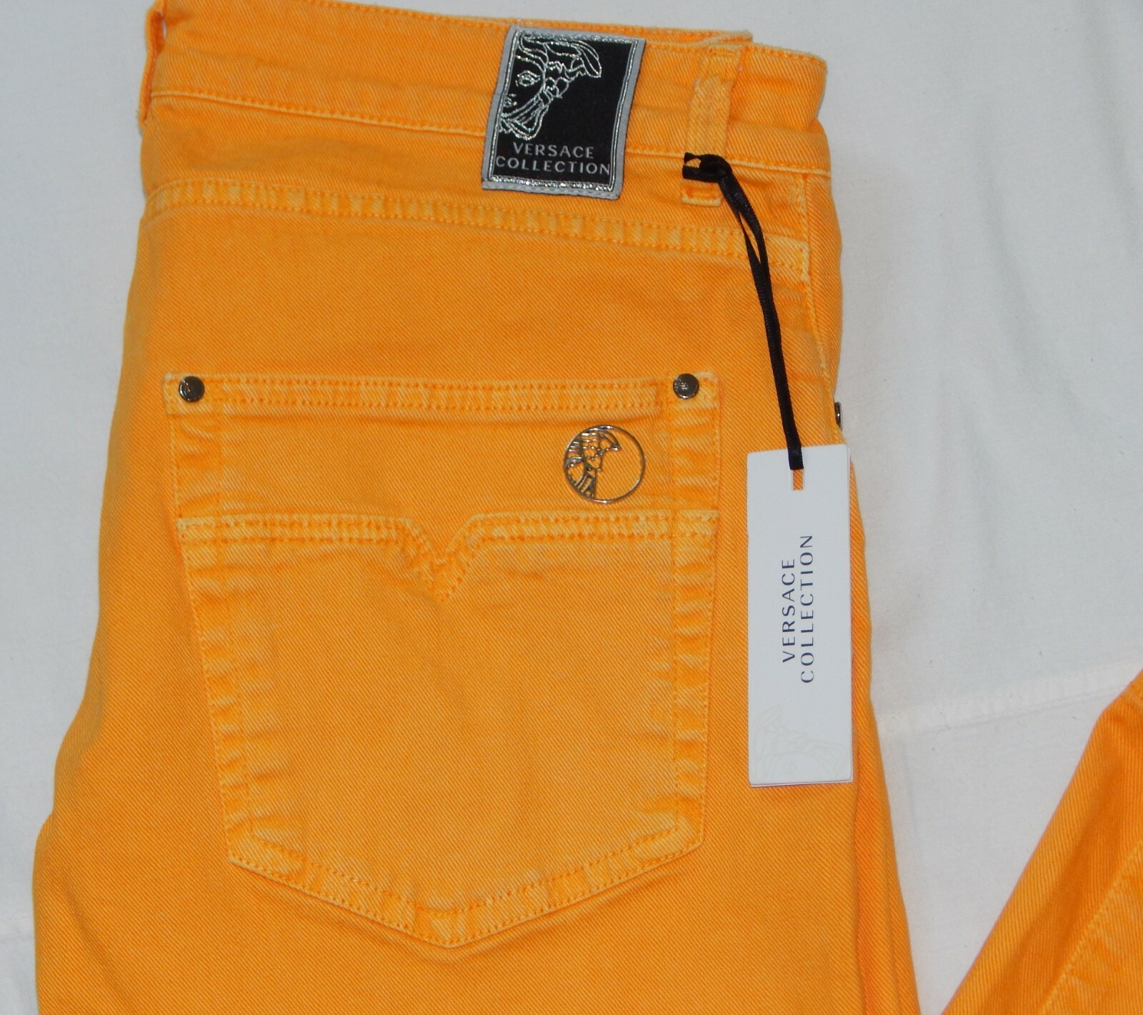 Versace Collection Women Pantalone Casual New Fit Jeans Size 33 Mango NWT $425 image 4