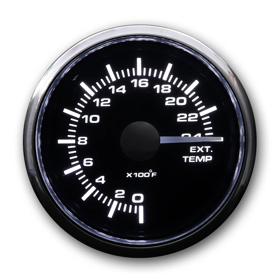 MGS 52mm Pyrometer Pyro EGT Exhaust Gas Temperature Gauge °F White & Amber LED - Image 3 of 4