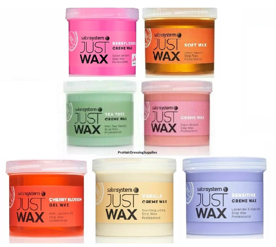 Salon System JUST WAX - Creme, Soft, Sensitive, Gel 450g TUB POT For Waxing