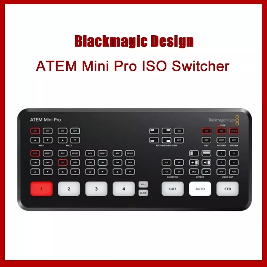 Blackmagic ATEM Mini Pro ISO HDMI Live Stream Switcher Multi-view