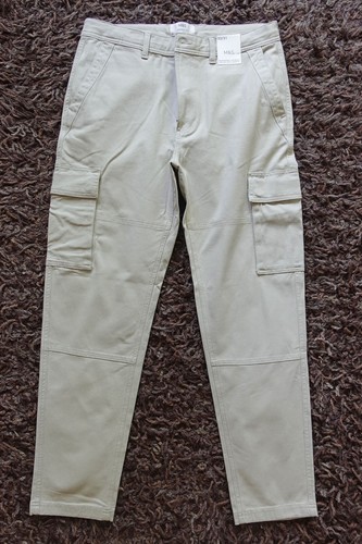 M&S Cargo Trousers, 32/31. NEW. Tapered Fit. Stone Cargos, Stretch Marks Spencer