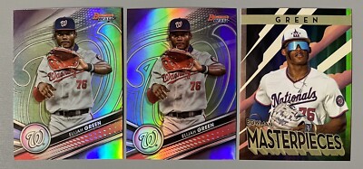 Three 2022 Bowman's Best Elijah Green: 2 Top Prospects Refractor, 1 Masterpieces