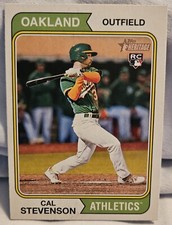2023 Topps Heritage Base Cal Stevenson RC #176 Oakland Athletics