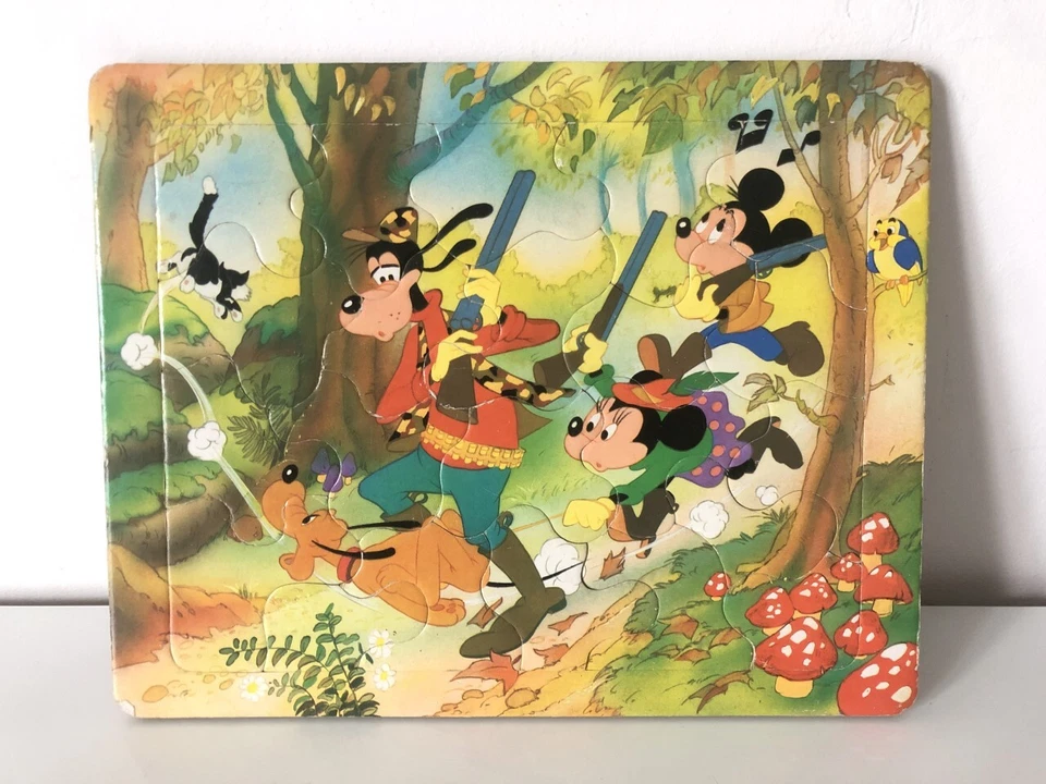 Puzzle plateau vintage - Mickey dans les bois - NATHAN Walt Disney - Photo 2/3