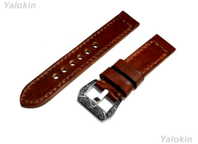 Dark Brown Brushed Leather Band Strap for Google Pixel Watch 3 2 1 45mm 41mm