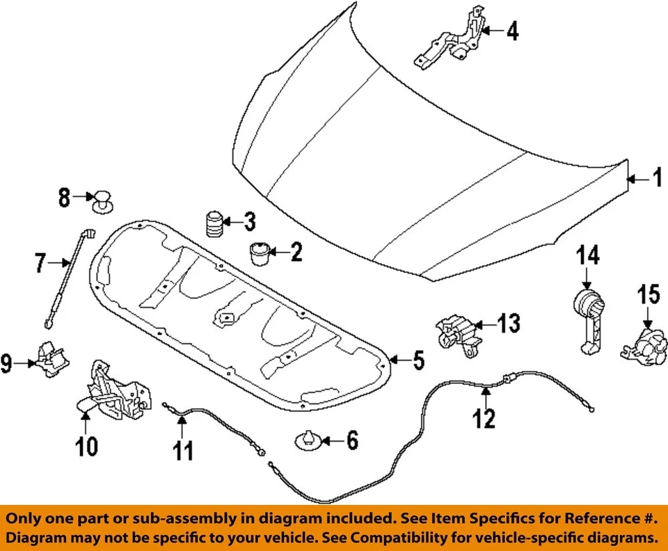 Used Hood fits: 2015 Kia Forte Grade A Foto 3 de 4
