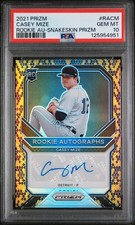 2021 Panini Prizm Rookie Auto Snakeskin Prizm Casey Mize #RACM /149 PSA 10