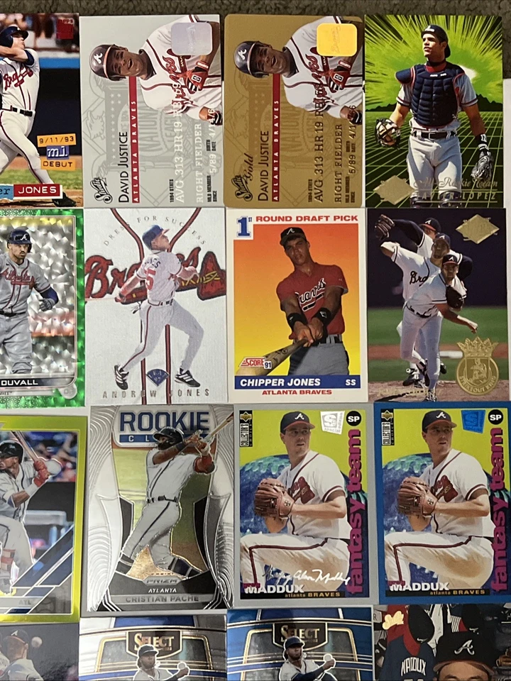 Lote de 84 cartas de beisebol Atlanta Braves - Imagem 3 de 4