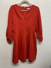 NWOT Madewell Regular Fit Coral SplitNeck Puff Sleeves Mini Dress Women 6 India