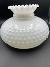 Vintage White Milk Glass Hobnail 10 Student Lamp Shade - ESTATE RESCUE FIND