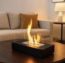 Indoor Outdoor Fire Pit 45cm Compact Tabletop Fireplace Clean-Burning Flame Bowl
