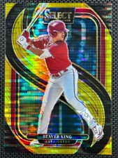 Seaver King 2025 Panini Select #122 Gold Pulsar Prizm 1/10 Rookie RC Nationals