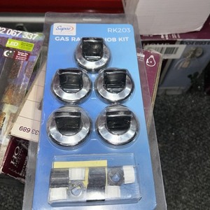 Supco Universal Gas Burner Range Knob Kit Black RK203 NEW