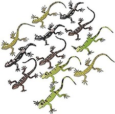 24 Pack 4" Lifelike Plastic Lizard Prank Props, Kids toys NEW SEALED FREE Ship